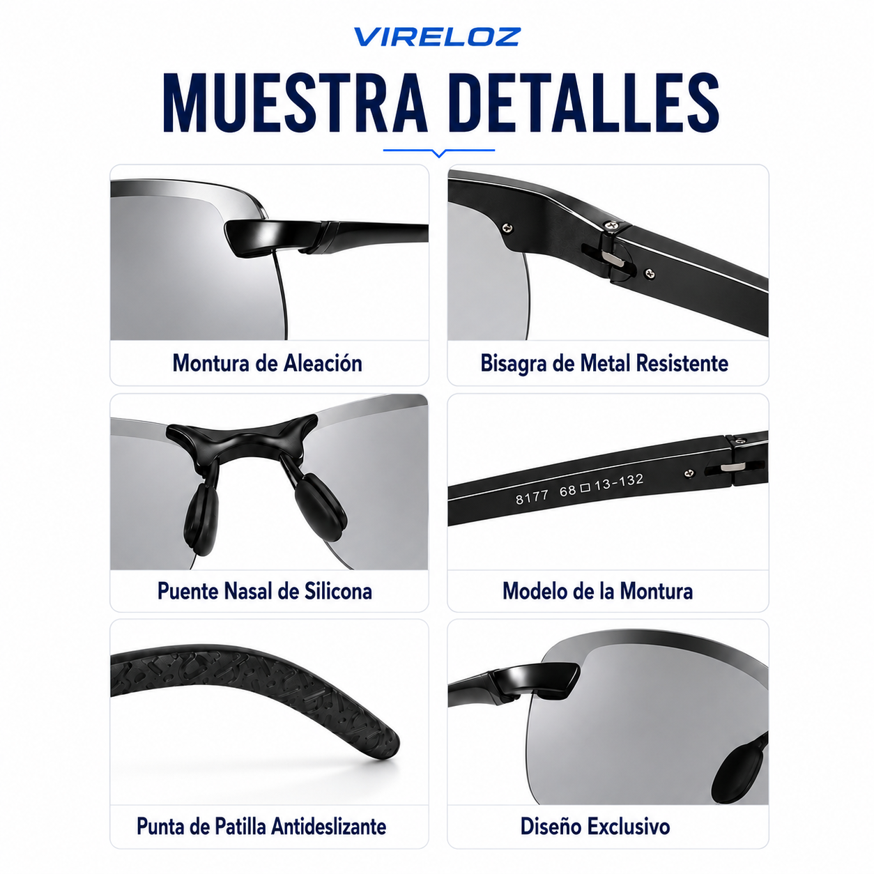 Lentes Fotocromáticos para Trabajadores — Vireloz | Se Ajustan Solos
