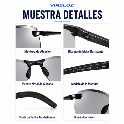Lentes Fotocromáticos para Trabajadores — Vireloz | Se Ajustan Solos